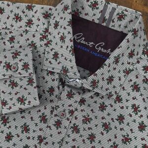 Robert Graham Men's Long Sleeve Button Down Floral Geometric Rose Men's XL